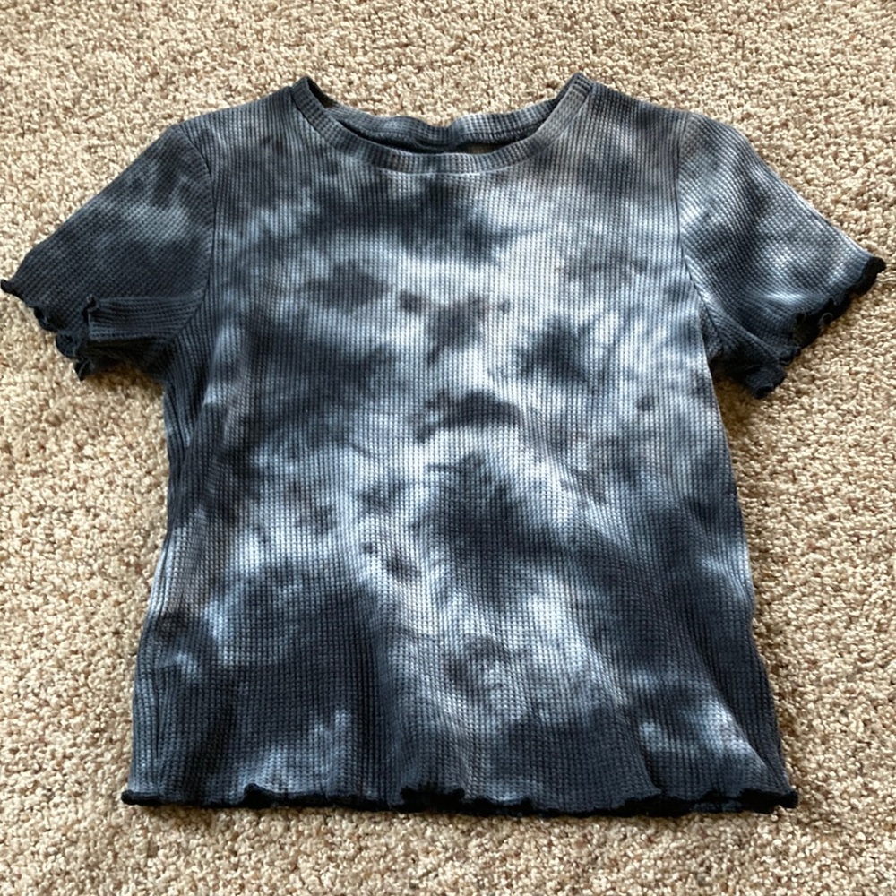 Tie dye, wild fable, waffle knit, fitted, cropped top